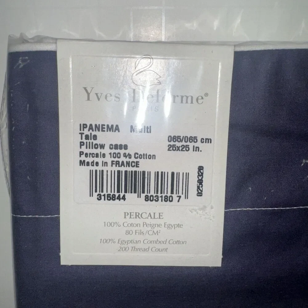 Yves Delorme IPANEMA MULTI PERCALE PILLOWCASE LUXURY 25x25 In
